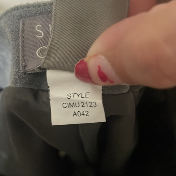 Sigrid Olsen Gray Leather Dress Pants Straight-Leg Formal Size 10 - Picture 5 of 8